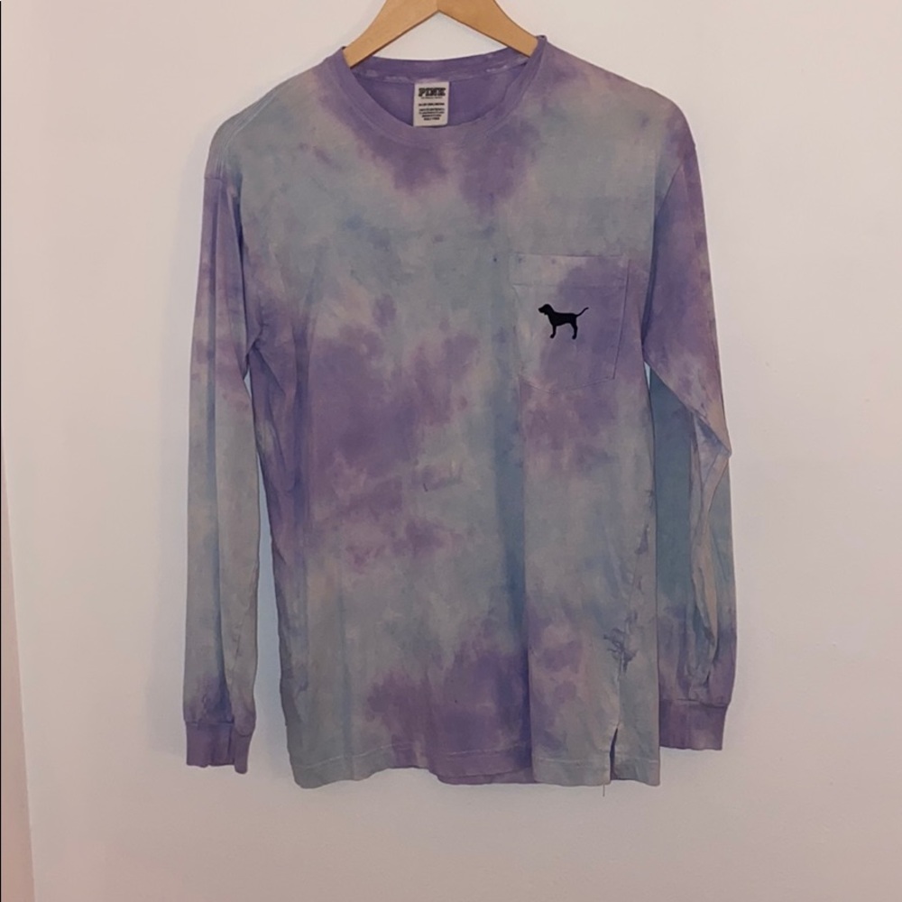 A tie dyed Pink long sleeve